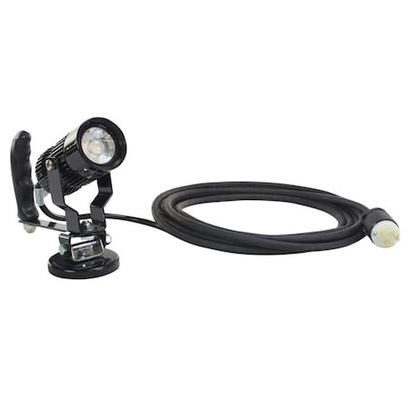 Newalthlete 18 watt LED Spotlight, Magnetic Base, 25 ft. Cord, Plug, Tilting Base, Grip Handle-60 Flood NE3036400